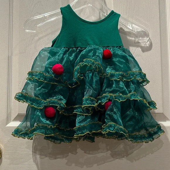 h&m green ruffle dress Secret Island Front Tie Ruffle Dress In Green main image 1